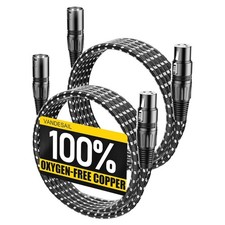Professional 3 Pin XLR Cables - 10ft Male to Female Mic Cord