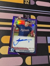 2024 Bowman #CPA-TSY Travis Sykora Chrome Prospect Autographs Purple /250