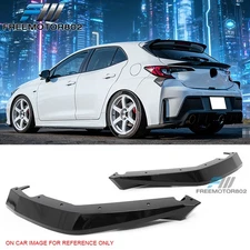 Fits 2023-2026 Toyota GR Corolla AS Style 2PCS Rear Side Aprons Gloss Black ABS
