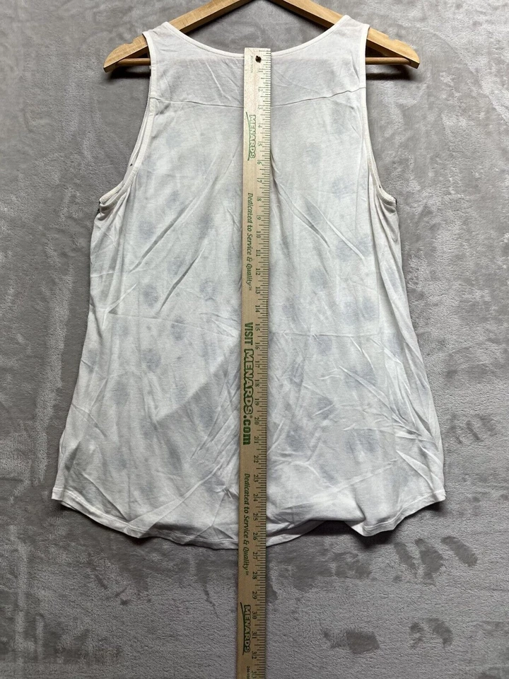 Женский пуловер Express Tank размер XL белый пейсли с v-образным вырезом 1/4 на молнии без рукавов - Изображение 2 из 4