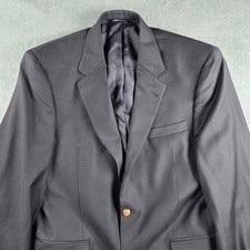 Jos. A. Bank Blazer Mens 39R Navy Blue Wool Gold Crest Buttons Signature