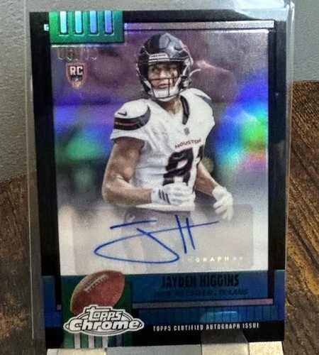 2025 Topps Chrome Jayden Higgins 1990 Topps Football Autographs (RAW)