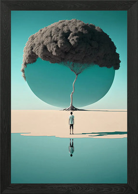 Wolkenbaum gerahmtes Wandbild Poster Leinwanddruck Bild