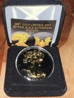 2019 American Silver Eagle 1 Oz .999 Ruthenium 24k Gold Edition With Box & Coa