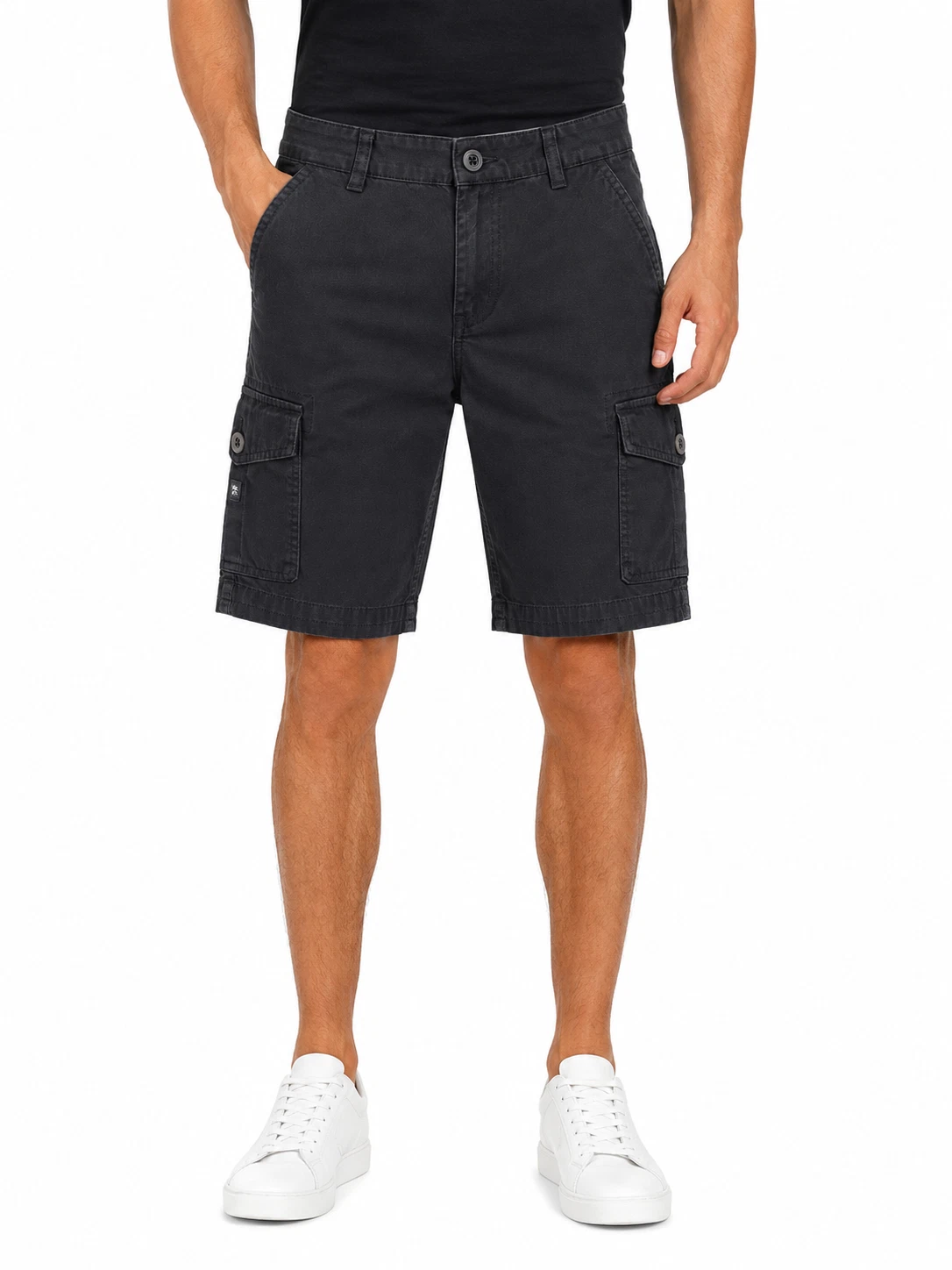 Emerald Coast Boys Black Cargo Shorts Size 14 Canvas Utility Regular