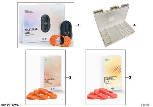 MINI Genuine Natural Air Refill Set 3 Pieces Energizing Daylight 83125A7DCA6 - Picture 2 of 3