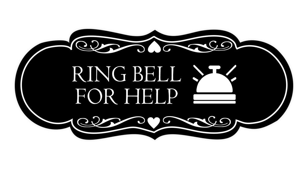 Signs ByLITA Designer Ring Bell for Help Wall or Door Sign