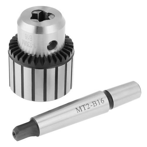 1-13mm MT2-B16 Key Type Self Tighten Lathe Drill Chuck + Taper Arbor Qaulity New - Picture 10 of 12