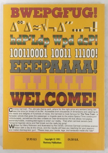 Chronos Carnival 2000 AD graphic novel 1991 fumetto Fleet-Way nuovo quasi nuovo + grado - Foto 2 di 2