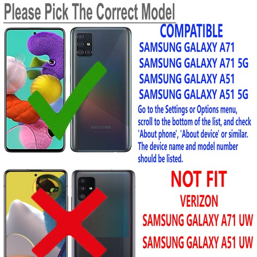 Pour Samsung Galaxy A51 A71 5G Coque Housse Téléphone Antichoc + Verre Trempé Ecran - Photo 2 sur 30