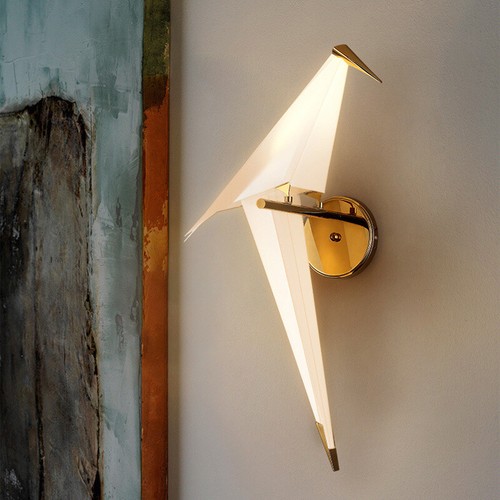 LED Paper Cranes Wall Lamp Simple Bird Beside Wall Sconces Restaurant Light US - Bild 4 von 10