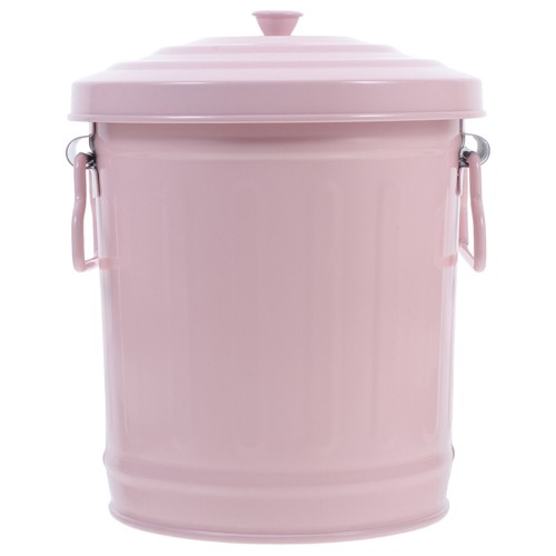 Trash Can with Lid Office Table Top Small Desktop Cute Dark Green