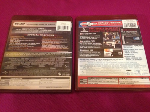 Bourne Trilogy 2 HD DVD Lot~USED~ #2 Bourne Ultimatum ~ #3 Bourne Supremacy - Foto 2 di 3