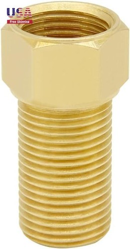 1/2" G Male to 1/2" NPT Female Pipe Nipple Brass Extension Pipe Fittings 50mm