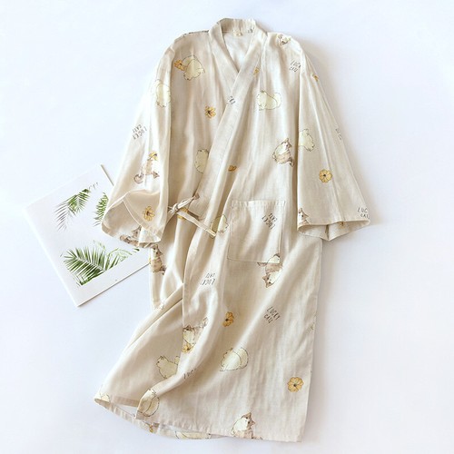 Mujeres japonesas Kimono Yukata Pijama Hombres Albornoz Bata Vestido Ropa de dormir Ropa de dormir - Imagen 40 de 40