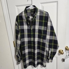 JOS A BANK TRAVELER COLLECTION LONG SELEVE BUTTON UP PLAID SHIRT L