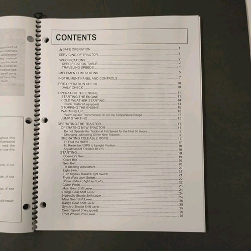 Kubota M8540 M9540 Operator Manual ORIGINAL OEM - Picture 3 of 4