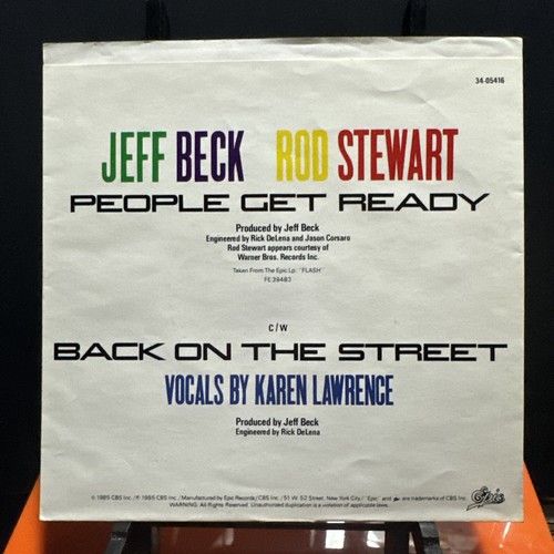 Rod Stewart / People Get Ready Picture Sleeve Only-no Record Warner PS - Picture 2 of 3