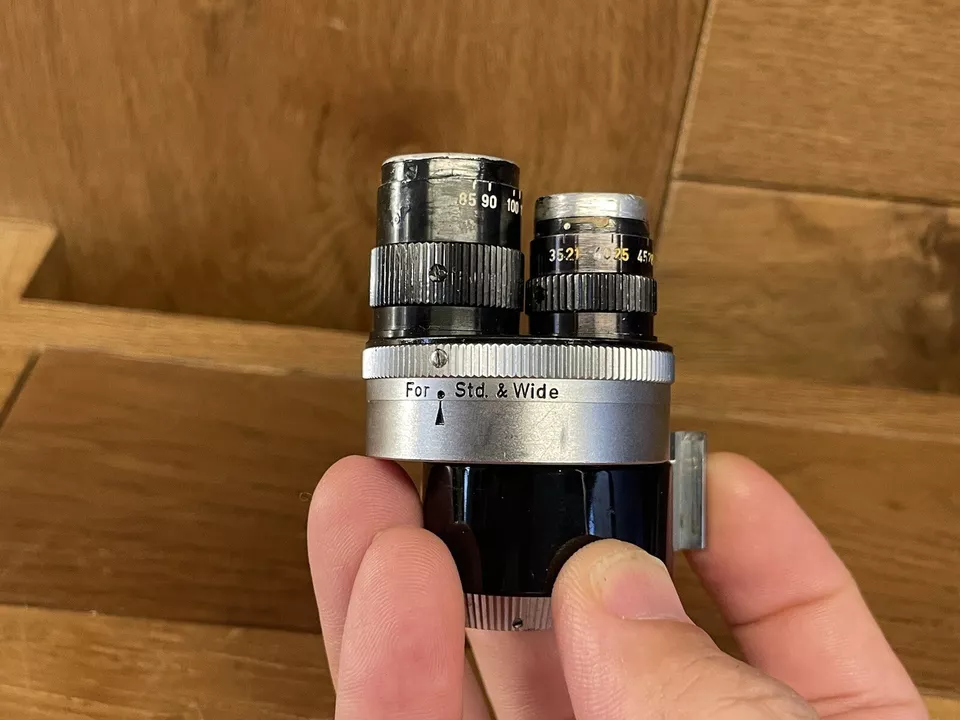 *Exc+5* Canon Turret Universal Parallax Viewfinder 35-50mm 85-135mm From Japan - Image 3 of 4