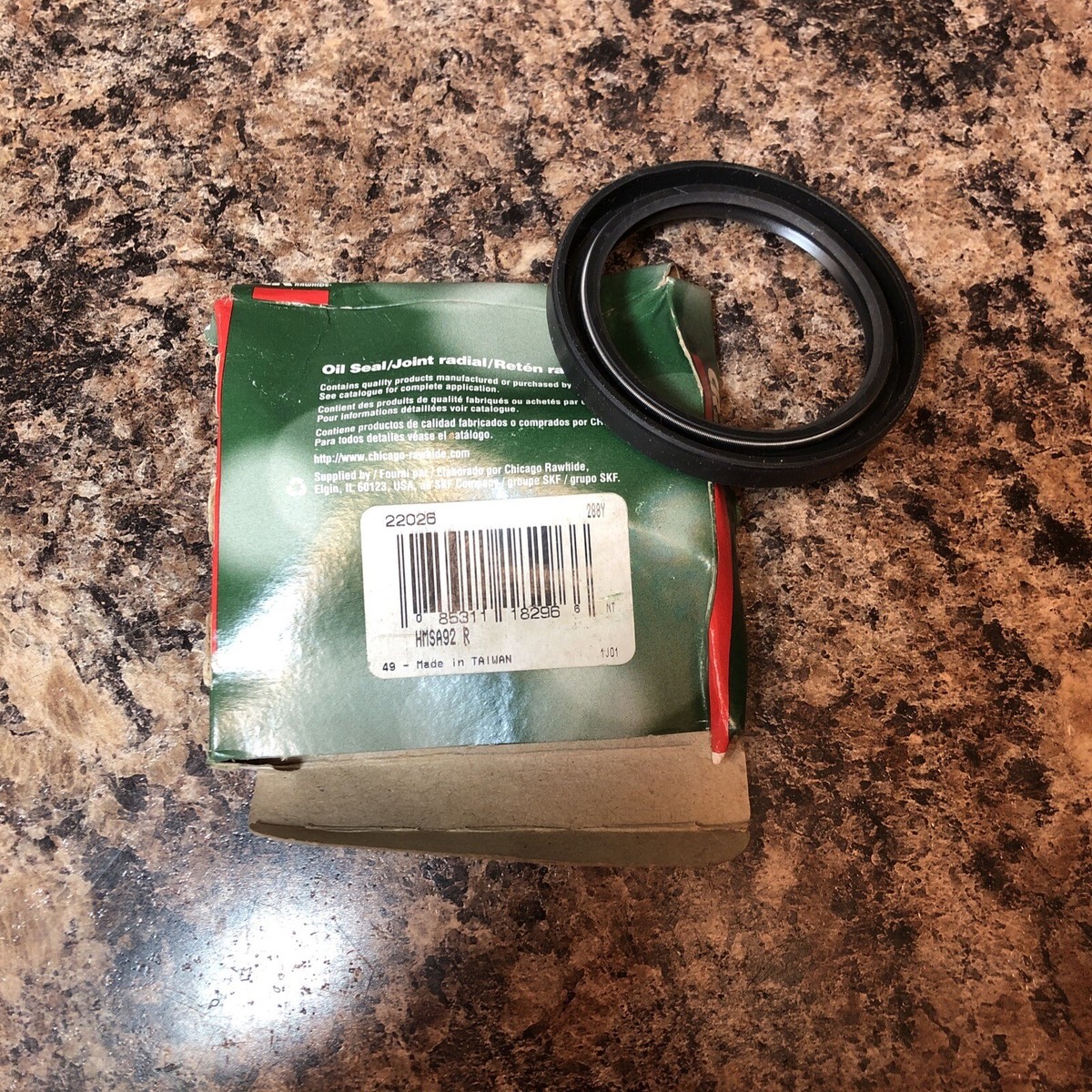 SKF 22026 Grease Seal - Rubber Covered, Spring Loaded, For General Purpose Use (-40°F To 250°F)