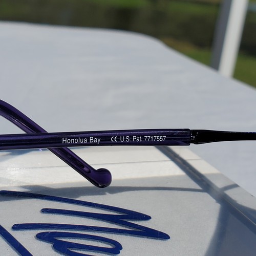 Maui Jim "HONOLUA BAY" 516-03 Gloss Blue RIMLESS TITANIUM WRAP Frame/Grey Lenses - Picture 16 of 22