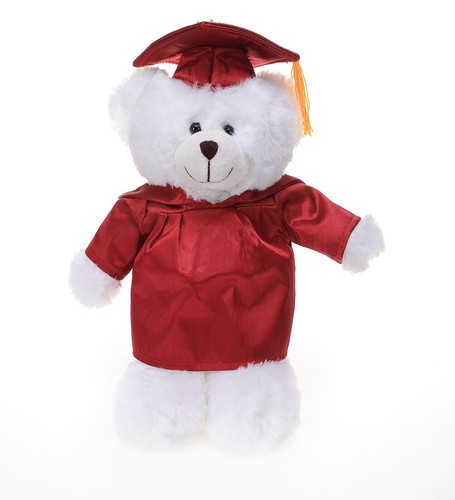 Plushland weißer Bär personalisiertes Stofftier Spielzeug Geschenke zum Abschlusstag - Bild 4 von 5