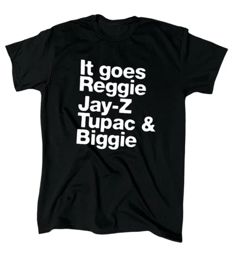 It Goes Reggie Jay-Z Tupac Biggie T-Shirt Men's Hip Hop Crew Gift - Picture 1 of 2