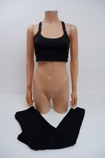 Lilybod Womens Gym Set Outfit Co Ord Size S Leggings Sports Crop top black