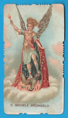 S. Michele Arcangelo santino holy card image pieuse heilige karte MA843 - Foto 1 di 2