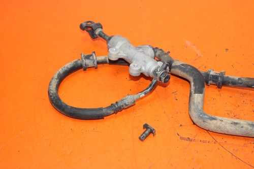 2006 HONDA TRX 450ER REAR BRAKE MASTER CYLINDER W BRAKE HOSE LINE AND CUP - Picture 3 of 8