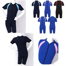 Kids Girls Swimwear Sun Protection Bathing Suits Comfortable Swimsuit Zippered
