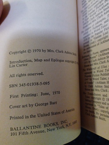 Zothique by Clark Ashton Smith Vintage Fantasy GGA Pulp Paperback 1970 1st GOOD - Picture 8 of 8