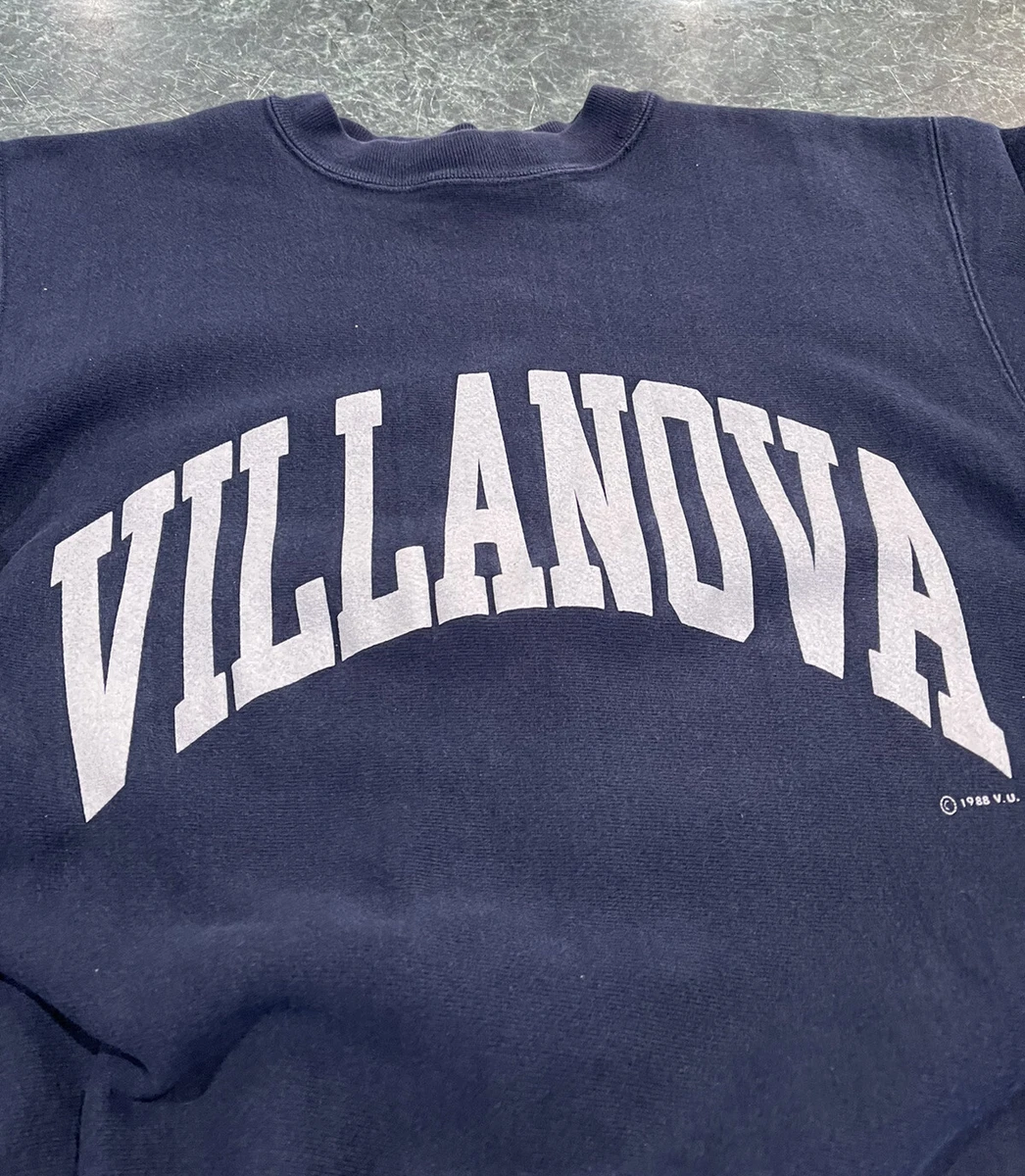 Vintage 1988 Champion Reverse Weave Villanova Navy Blue Sweatshirt