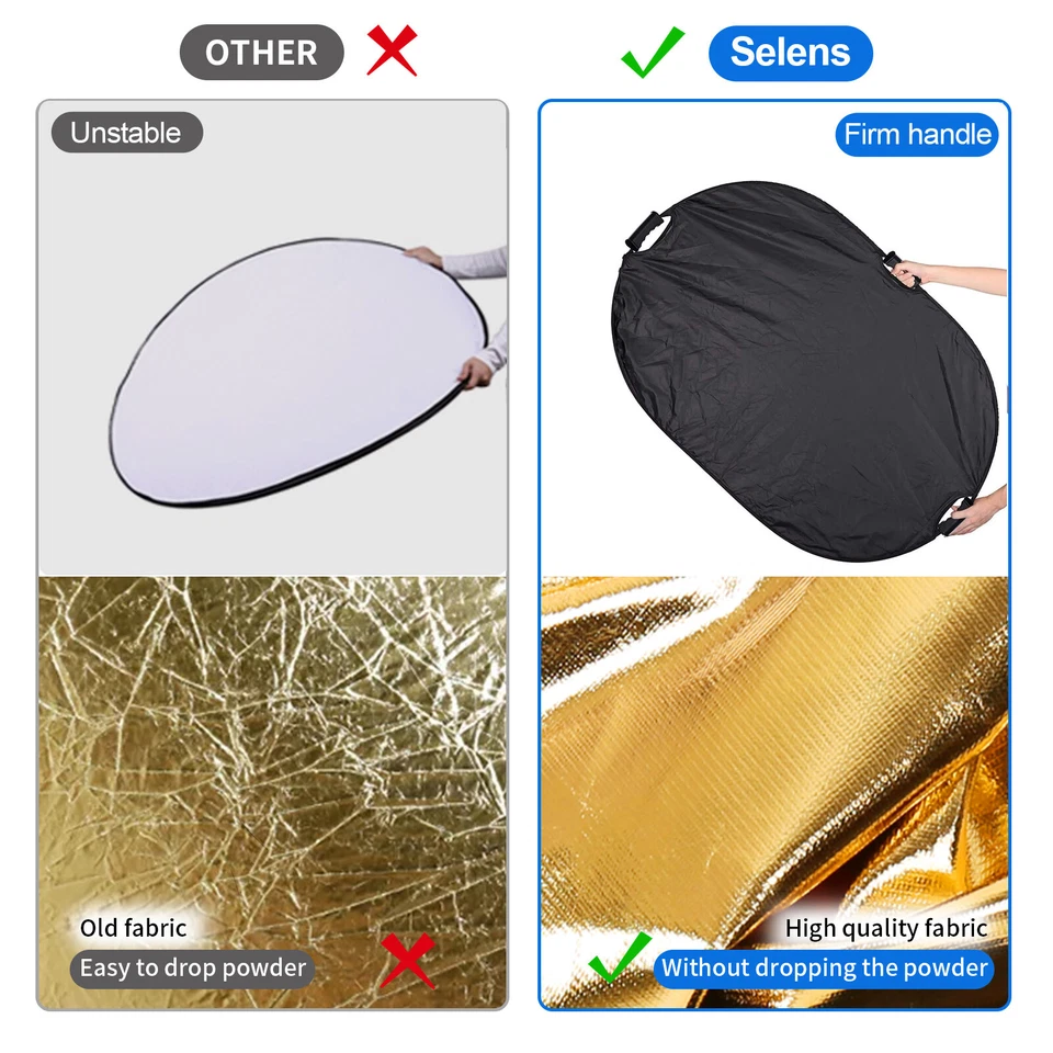 5in1 Photography Collapsible Light Reflector Diffuser / Holder Arm Stand Outdoor - Image 2 of 4