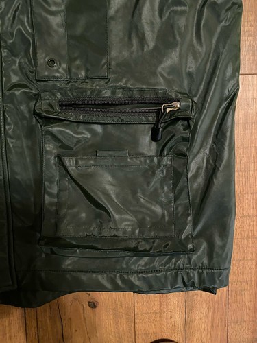 #203 Rustic River Polyurethane Shell Fleece Lined Vest Green Mens Lg Fishing - Bild 7 von 11