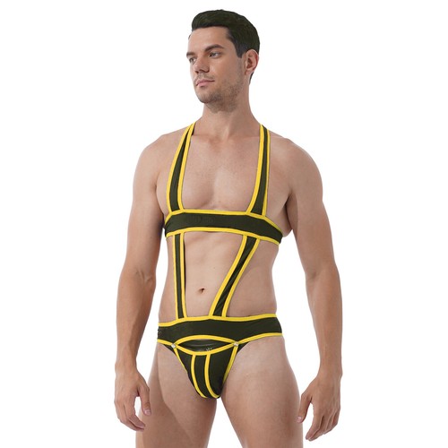 Men's Elastic Body Chest Harness Bandage Underwear Jock Straps Bodysuits AU - Picture 26 of 116