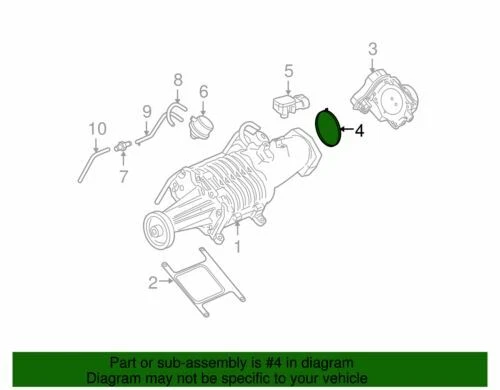 Sello de montaje del cuerpo del acelerador de inyección de combustible Pontiac genuino GM 2002-2012 12575463 Foto 2 de 2