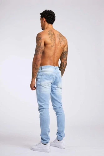 Neu Herren Jeans Slim Fit Skinny Stretch Denim Hose Baumwollhose Einfarbig - Bild 13 von 29