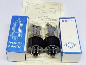 MATCHED-PAIR-6N8S-6SN7-1578-RUSSIAN-Tubes-FOTON-PLANT-NIB-SAME-DATE-1965