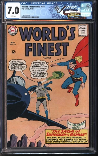 D.C. Comics World's Finest Comics #153 11/65 CGC 7.0 White Pages