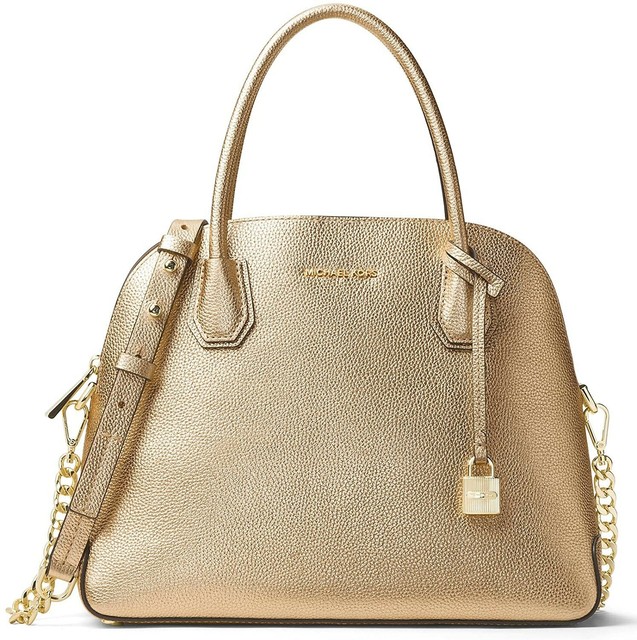 michael kors gold satchel
