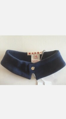 MARNI Junior Girls Beautiful Designer Navy Blue Knit Collar BNWT 10