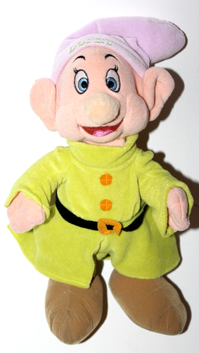 The Disney Store Biancaneve e sette nani DOPEY peluche bambola giocattolo imbottita - Foto 2 di 6