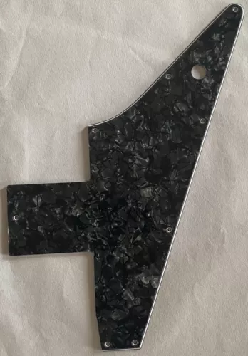 For Gibson 76 Explorer Re-Issue Style Guitar Pickguard 4Ply Black Pearl