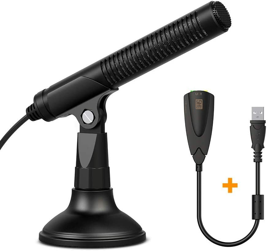 Computer Microphone,PoP voice Plug and Play Metal Desktop Microphone Condenser M