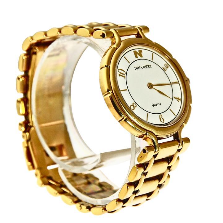 Nina Ricci Analog Quartz Women Gold Bracelet Watch Vintage Nina Ricci Analog Quartz Women Gold Bracelet Watch Vintage