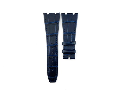 26 mm Echtleder Armband passt AUDEMARS PIGUET Uhren silber/gold Verschluss - Bild 5 von 15
