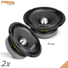 2x PRV Audio 6MR400-4 Bullet Midrange 6.5" Speakers 4 Ohm PRO Car Audio 800W