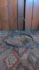 Antique Early Metal Forged Iron Hearth Candle Drying Meat Fowl Rack 10.5"