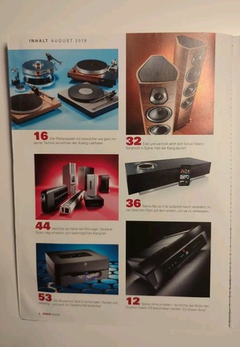 Hifi Zeitschrift Stereo v. 8/2019, Gebraucht - Bild 2 von 3